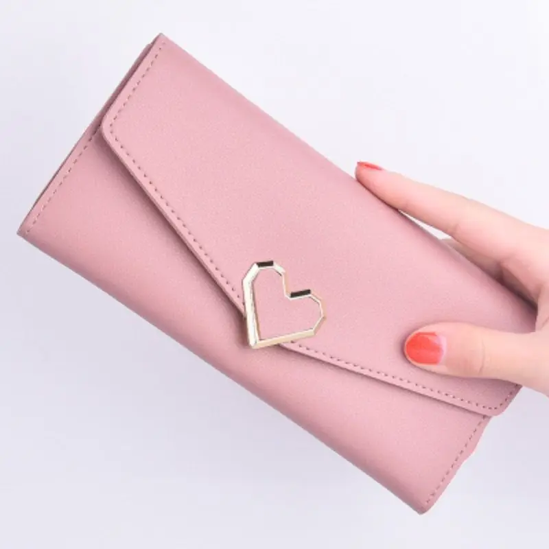 

2023 Women Long Wallets Purses Luxury Love Heart Wallets Ladies Girl Money Pocket Card Holder Female Wallets Phone Clutch Bag
