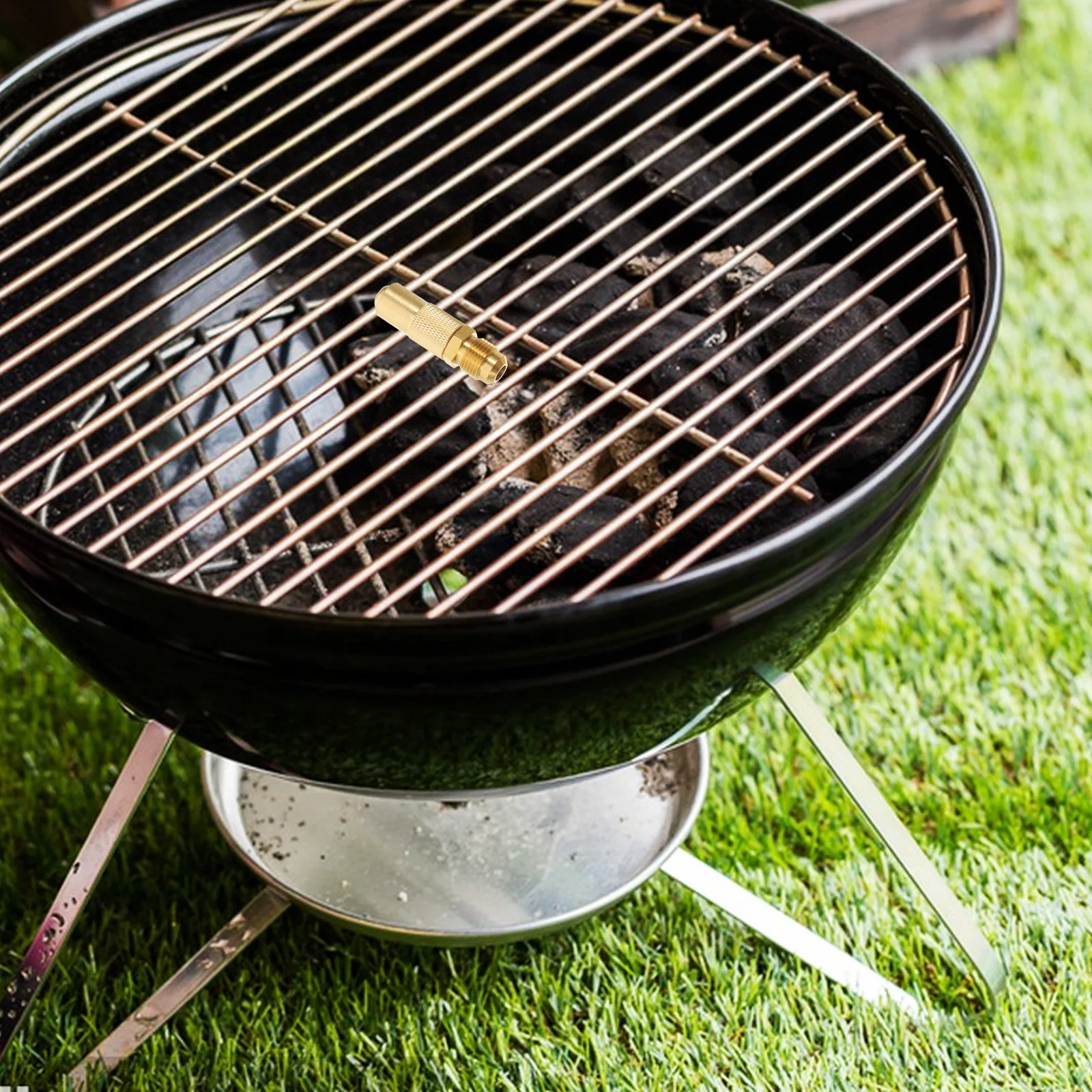 

1pc Bbq Trailer Gas Connector Grill Propane Heater Quick Fitting Adapter Propane Fitting Quick Connector 3/8\