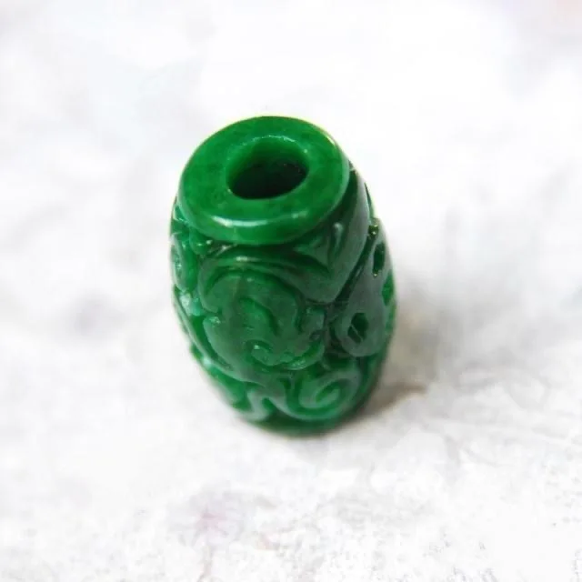 Chinese Green Jade Carving Beads For Jewelry Making Diy Pendant Bracelet Natural  Necklace Charm Jewellery Fashion Amulet Gifts