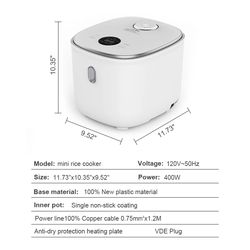 Hotsale 2L Multi-Purpose Cooker Low Sugar Home Touch Screen Smart Electric Mini Rice Cooker