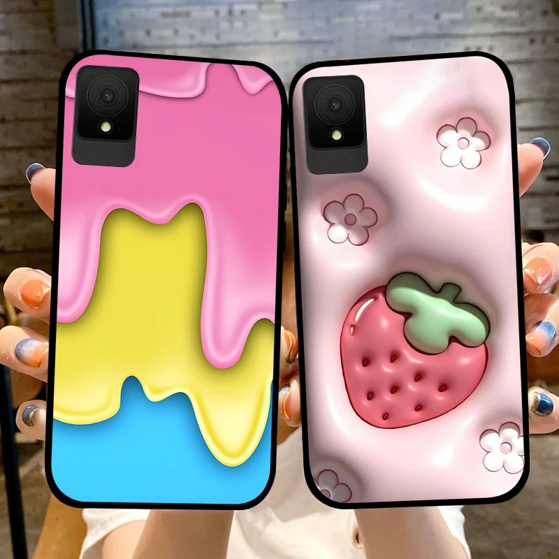 Cases For TCL 502 Capa K11 T432W Soft TPU Silicone Phone Back Protective Cover For TCL 505 For TCL 503 501 Bumper Fundas Animals