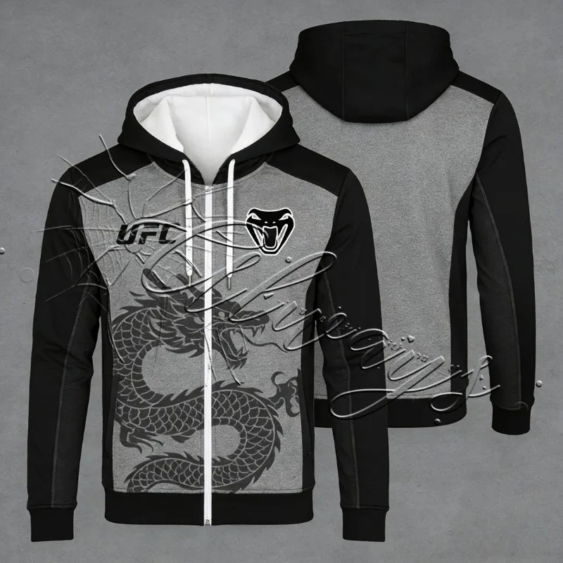

Специальное издание 2026 UFC Cage боевой костюм мужской ретро с рисунком дракона борьба боксерская толстовка с капюшоном тренировочный костюм для фитнеса