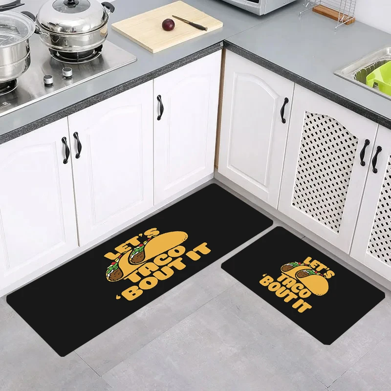 Home Pattern Taco Bathroom Mat Balcony Kitchen Rug Carpets Room Mats Carpet Entrance of House Rugs Foot Doormat Door Bath Floor