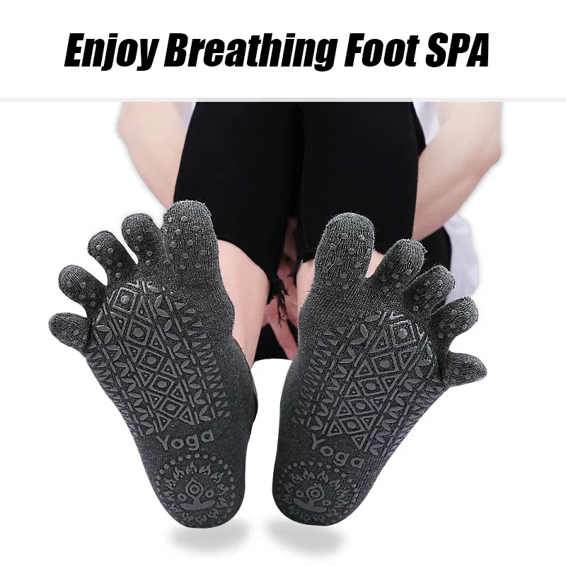 

Women Cotton 1 Pair Five Toe Socks - Anti-Slip,Ultra-Soft Yoga Socks for Running & Athletics - Breathable Fashion Stocking