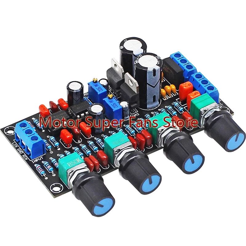 

Amplifier NE5532 Preamp Preamplifier Volume Tone Control Finished Board Treble Midrange Bass EQ DIY Dual AC 12V - 18V