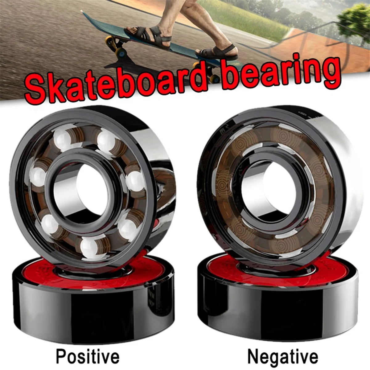 8Pcs Ceramic Bearings High Speed Wear for Skate Skateboard Wheel Roller Skate Bearings