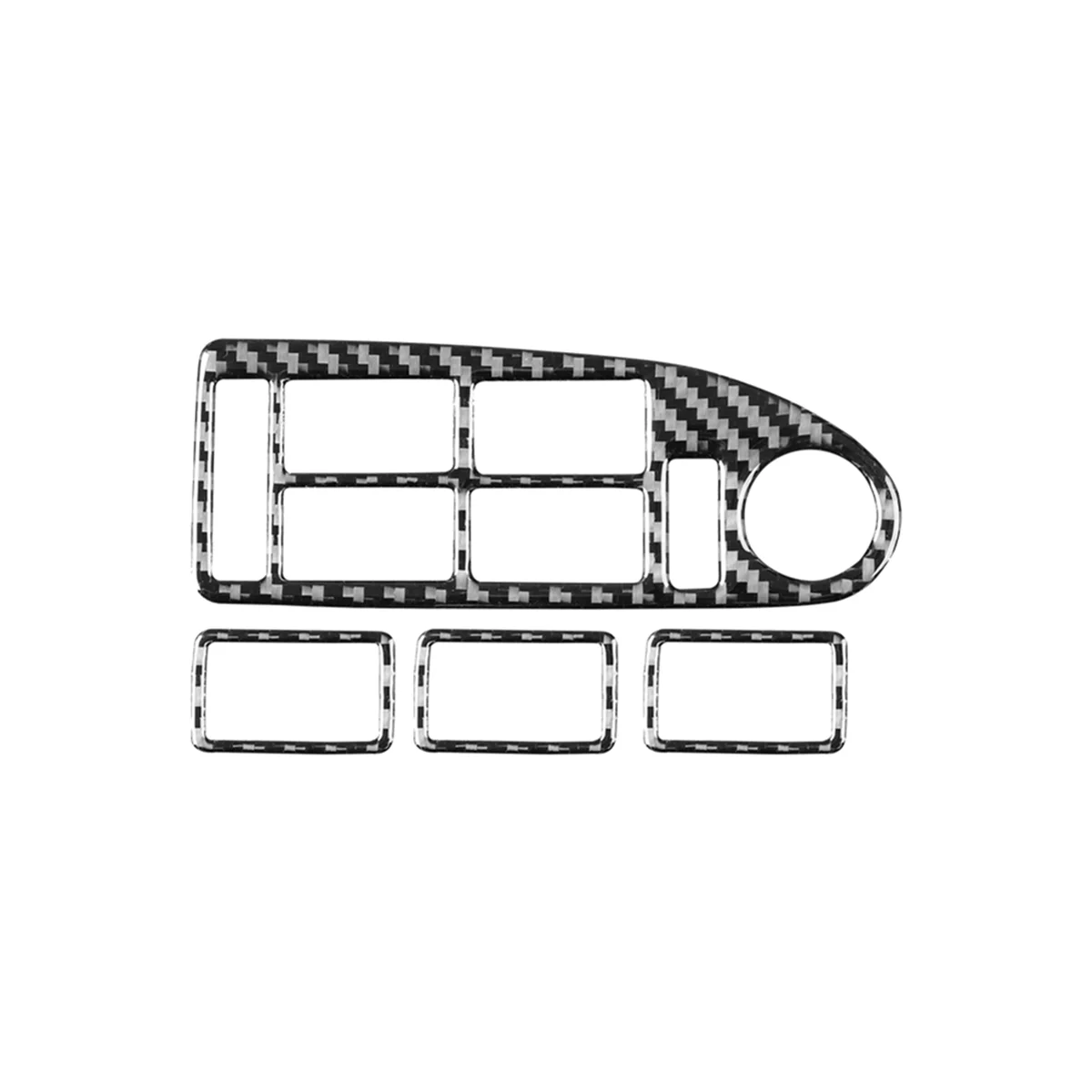 

For BMW 5 Series E39 1998-2003 Soft Carbon Fiber Door Window Lifter Switch Button Cover Trim Interior