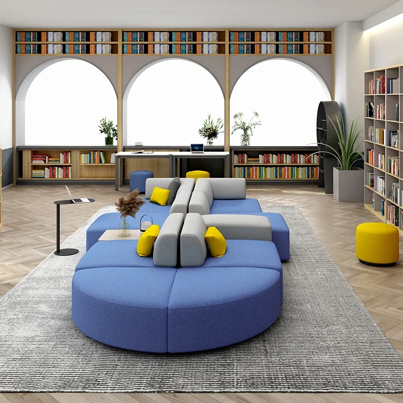 Modern Office Sofa European Business Library Modular Sofas Waiting Room Hotel Reception Sofa