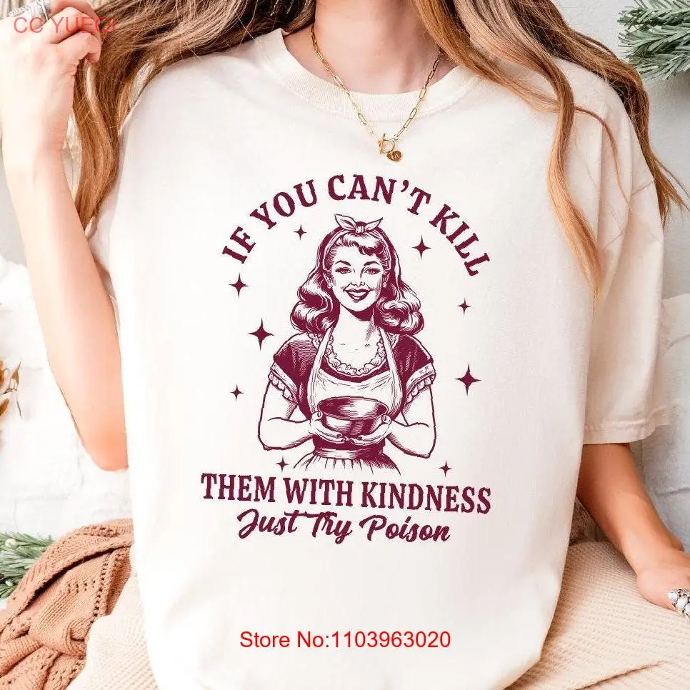Футболка «Если не можешь убить их с добротой, просто спроба яд», забавная футболка с саркастической выпекой ко Дню матери, мама, пекарня Футболка «Если не можешь убить их с добротой, просто спроба яд», забавная футболка с саркастической выпекой ко Дню матери, мама, пекарня