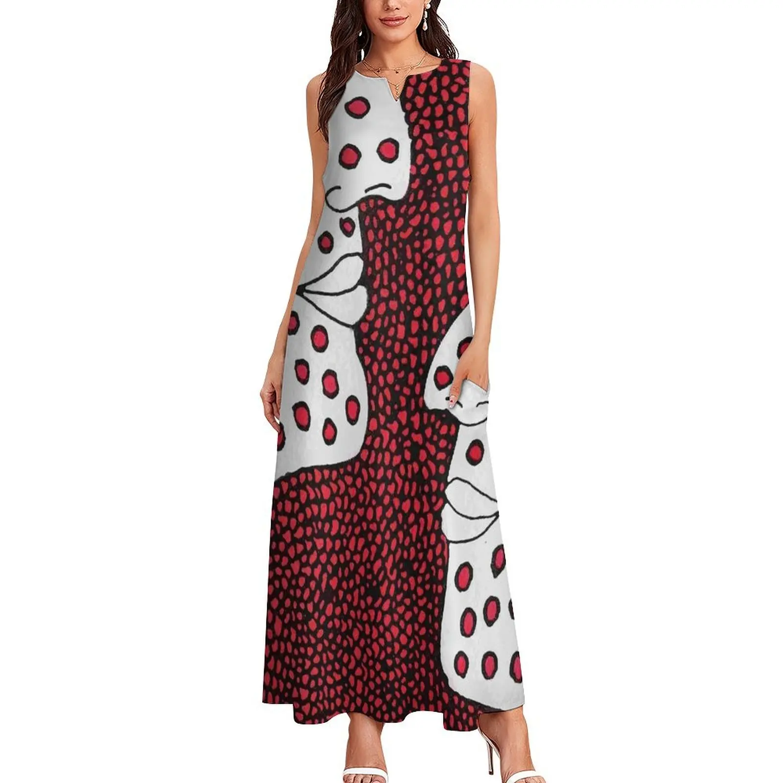 Yayoi Kusama Abstract Honeycomb Long Dress summer dress for women 2024 women long dresses women