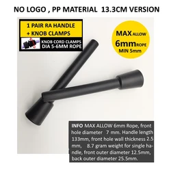 Spare Handle jump rope DIY part accessories 15cm length 1 pair handles with clamps 5mm 6mm suitable PVC speed rope