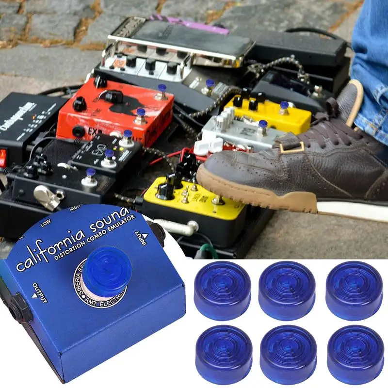 10Pcs Electric Guitar Effects Pedal Switch Knob Cap Candy Color Footswitch Topper Protector Button Guitar Pedal Knob Accessories