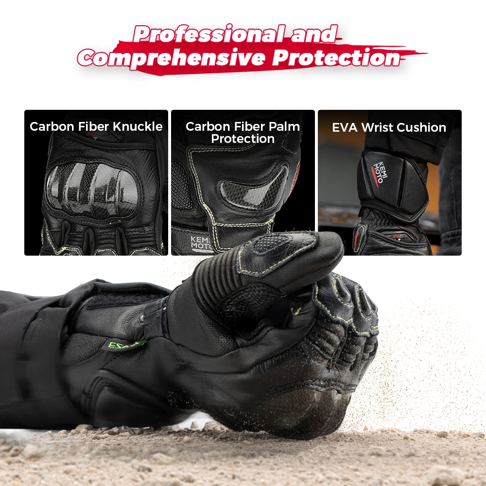 قفازات دراجات نارية جلدية من K - مراجعة Motorcycle Gloves Leather Knuckle وسعره