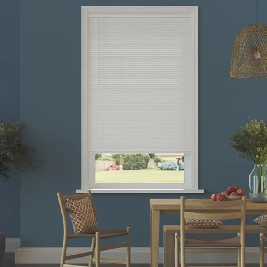 

Room Darkening Cordless Mini Blind - 23" W x 64" L - White Over 1 400 Custom Sizes Starting at 9.97 Durable 1" Vinyl Slats Smoo