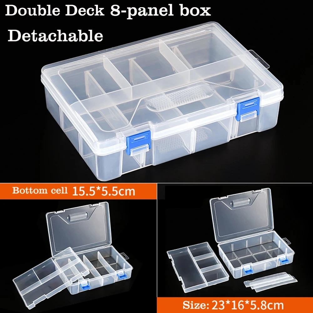 Transparent Plastic Box Screw Compartment Box Jewelry Earring Display Case Container Clear Terminal Organizer Tool Storage Boxes