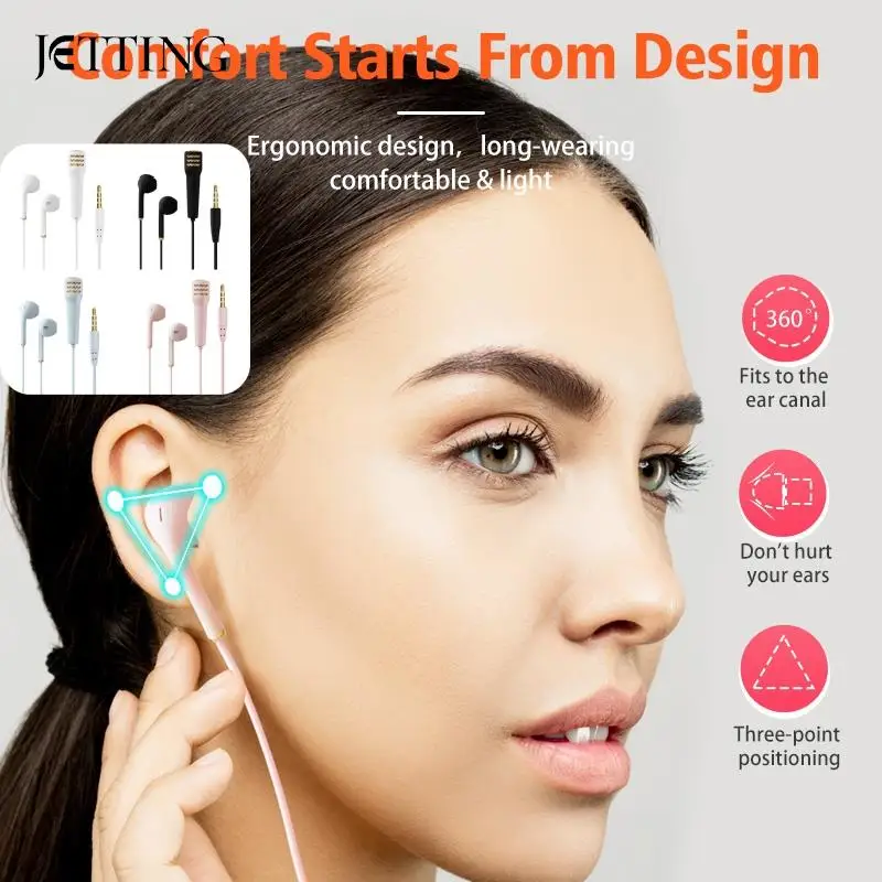 Portable Karaoke HD Mic All-in-one Earphone Mini Stereo Wired Headphone In-Ear Headset Singing Artifact Universal Mobile Phone