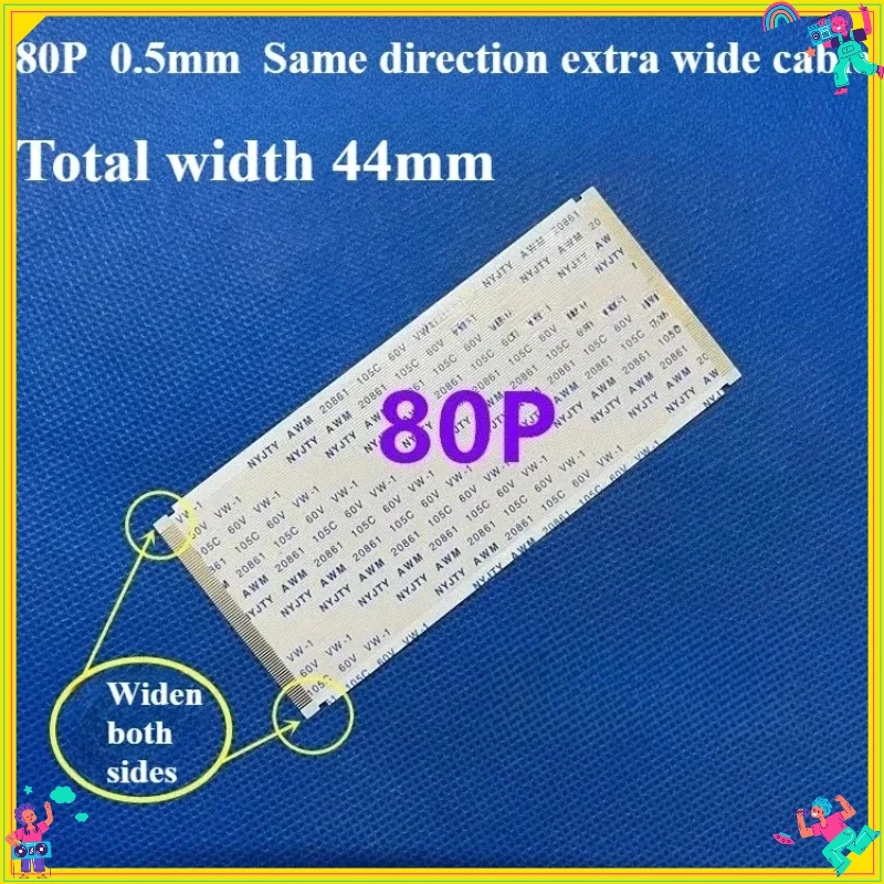 1Pcs Gold-Plated FFC FPC Flat Flexible Cable AWM 20706 20861 105C 60V VW-1 0.5mm Pitch 40-96 Pin for Electronics Market