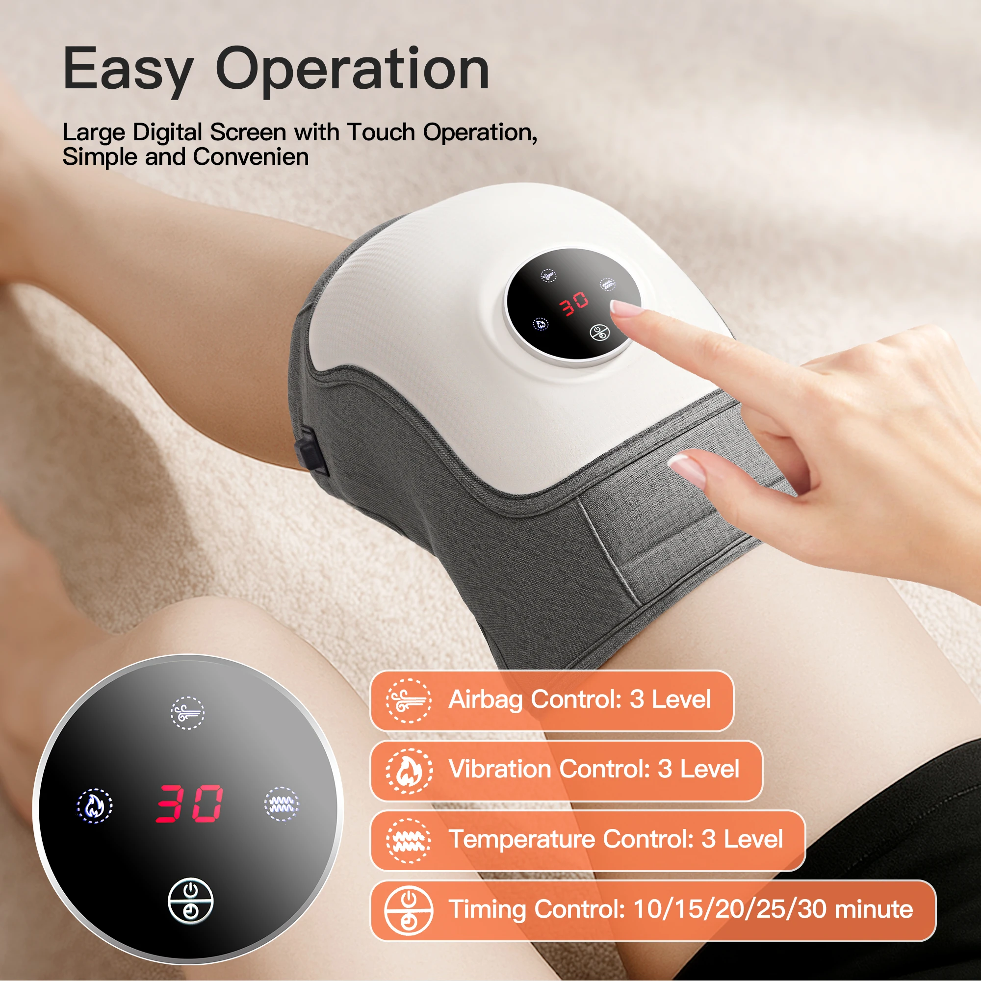 Air Pressure Calf Massager Wireless Eletric 3 Mode Airbag Compresstion Leg Massage Foot Calf Muscle Relax Blood Circulation