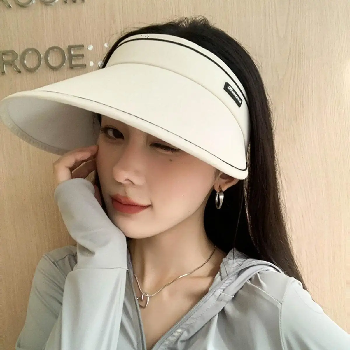 Foldable Empty Top Cap 2026 Fashion Summer Adjustable Sunhat Wide Brim Visor Cap Beach Travel UV Protection Soft Sun Hat