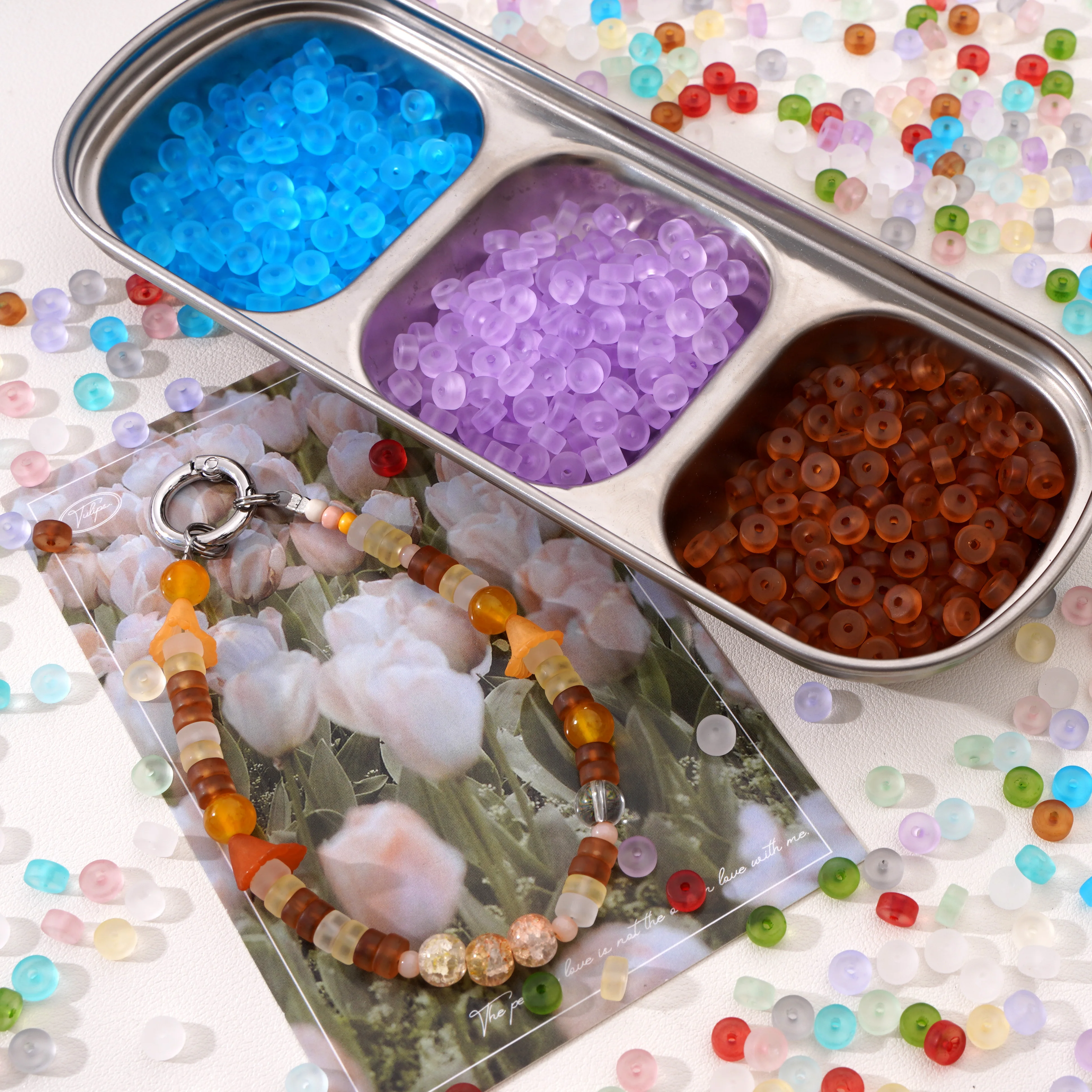 10g/30g Cylindrical Frosted Glass Beads Jewellery Making Seed Beads for DIY Bracelet Necklace Earring Jewelery Materials