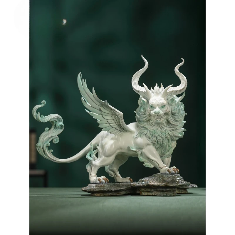 

Brass mountain sea beast ornament home living room entrance office decoration