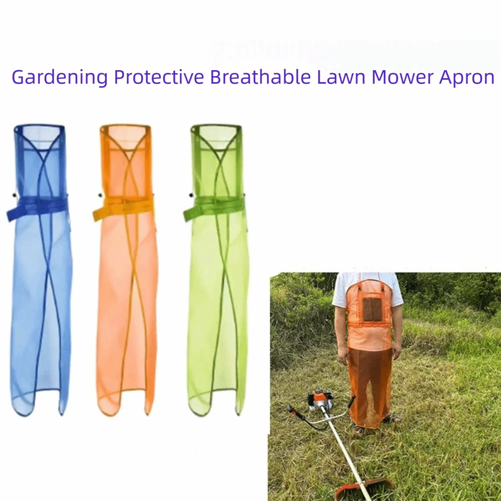 With Pockets Mesh Lawn Mower Apron Full Coverage Safety Gardening Apron Breathable Lightweight Garden Work Suit Landscaping