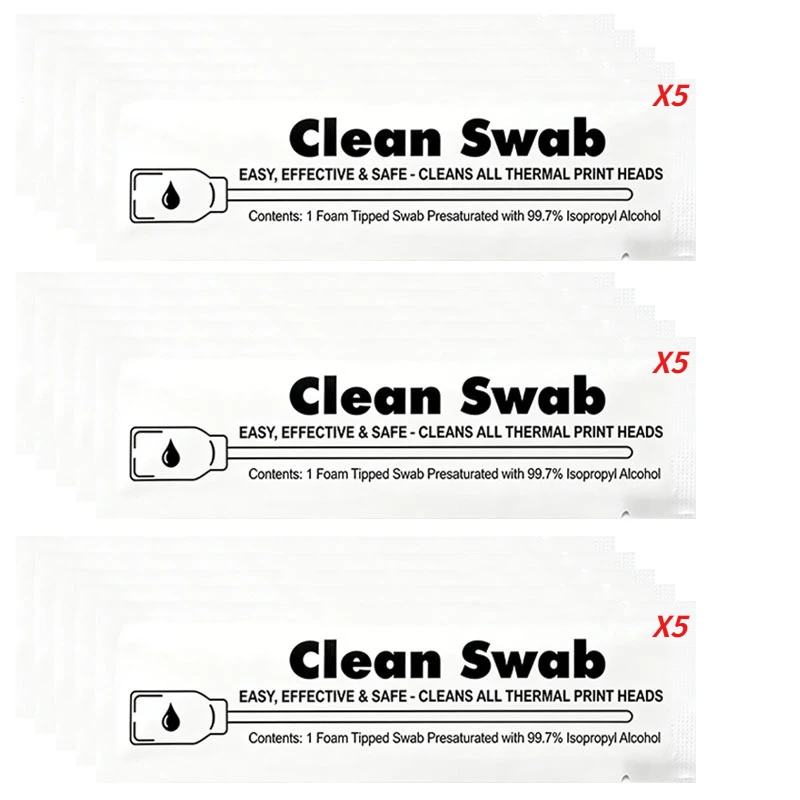 A5003 Printer Cleaning Kit For ALL Card Printers and Thermal Printers To Clean Thermal Print Head 25×IPAFS-707 Cleaning Swabs
