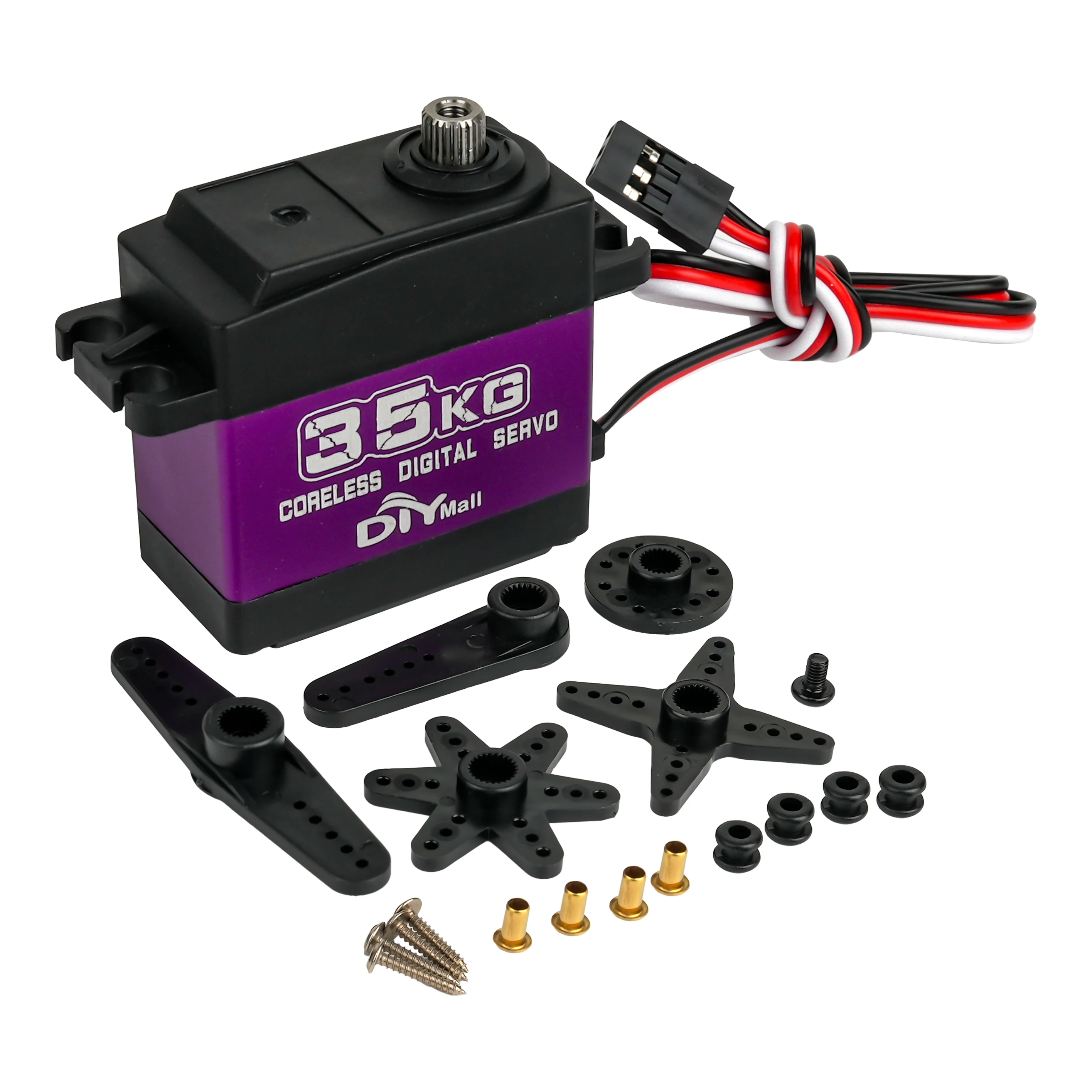 Servomotor Digital impermeable HV 35kg, engranaje de Metal sin núcleo, Servo Digital estándar para helicóptero, coches Rc, piezas de camión, barco sobre orugas