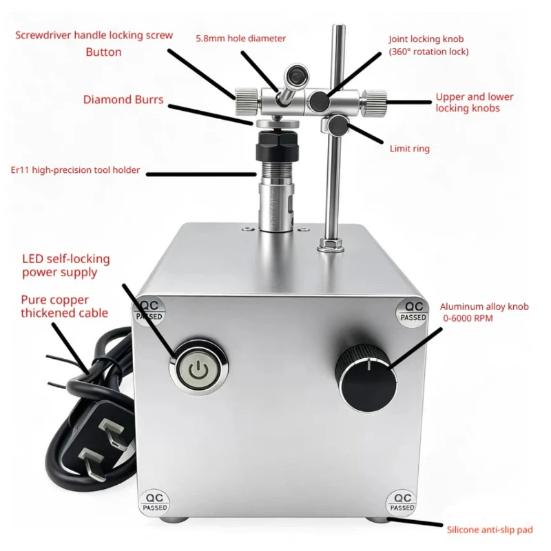 Multi Functional 220V Screwdriver Machine for Repairing Meters Grinding Straight Screwdriver for Polishing and Grinding