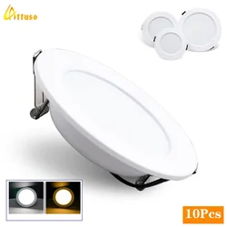 Spot lumineux LED encastrable pour le plafond, éclairage d'intérieur, AC 110/220V, DC 12/24V, 5/9/12/15/18W, 10 unités/lot