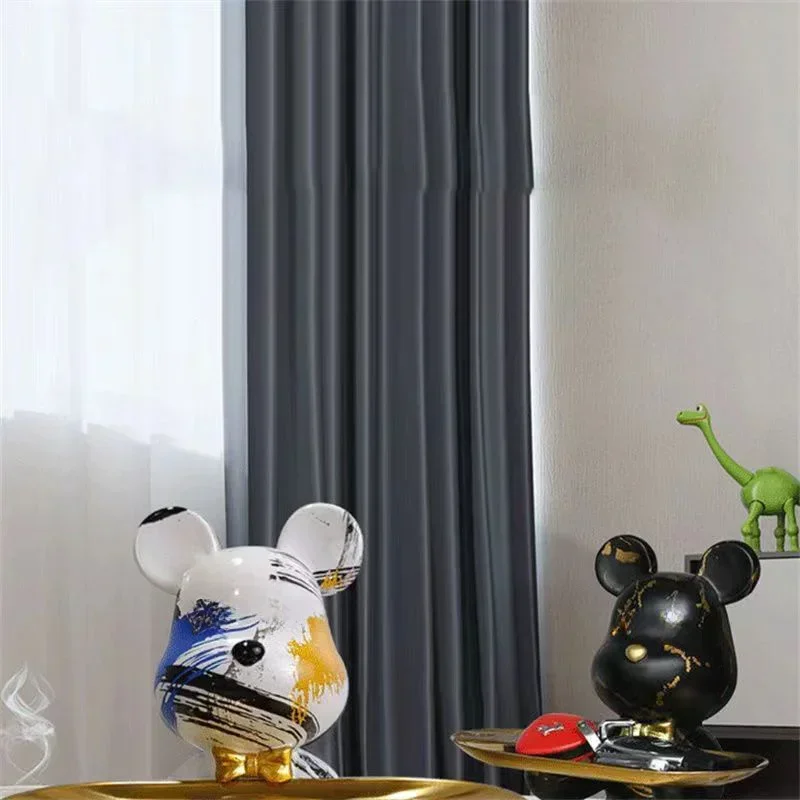 21 cm Graffiti Bär Ornament Figur Dekoration Tier Statue Schlüssel Lagerung Regal Moderne Zimmer Skulptur Tisch Dekor Geschenk – Detail 1