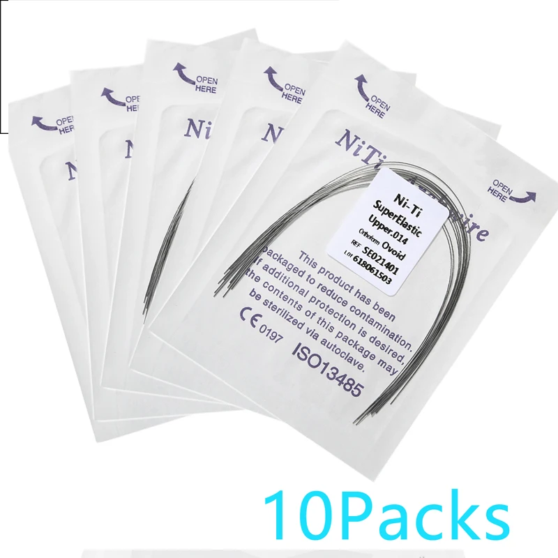 100Pcs Dental Niti Arch Wires Orthodontic Super elastic Ni-Ti Circular Arch Wires Upper/lower Dentist Materials Correction