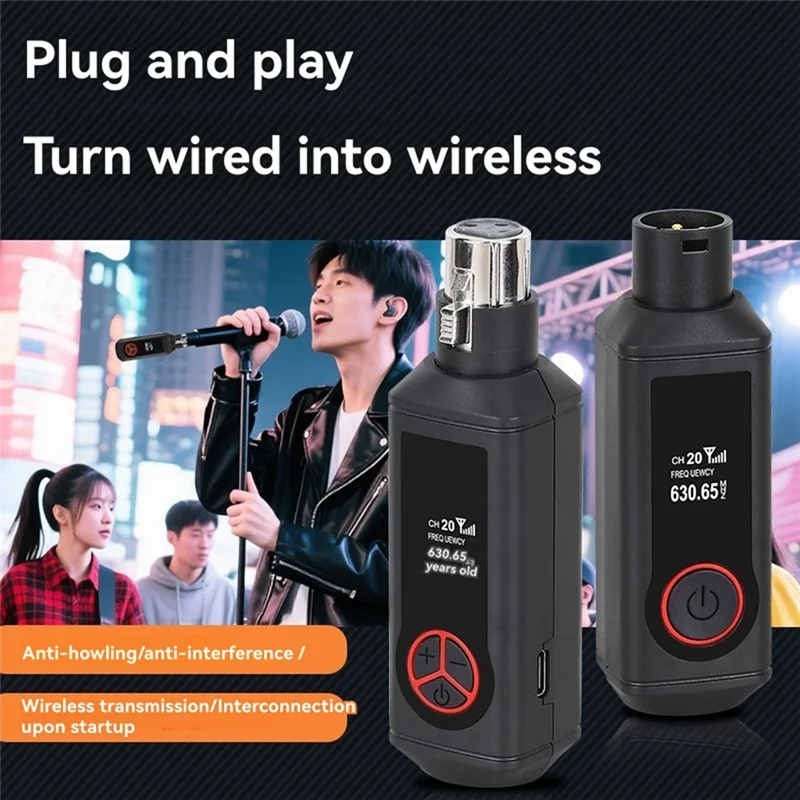 【Горячая продажа】48 В конденсаторный микрофонный адаптер беспроводной микрофон передатчик приемник для динамического микрофона гитарный аудиомикшер