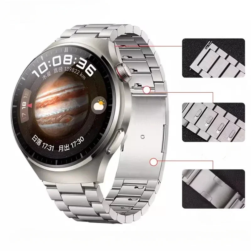 

22mm Stainless Steel Strap for Huawei Watch 4 4Pro Watchband for Huawei Watch GT4 46mm GT3 GT2 GT2 pro Watch3 /3Pro Wristband