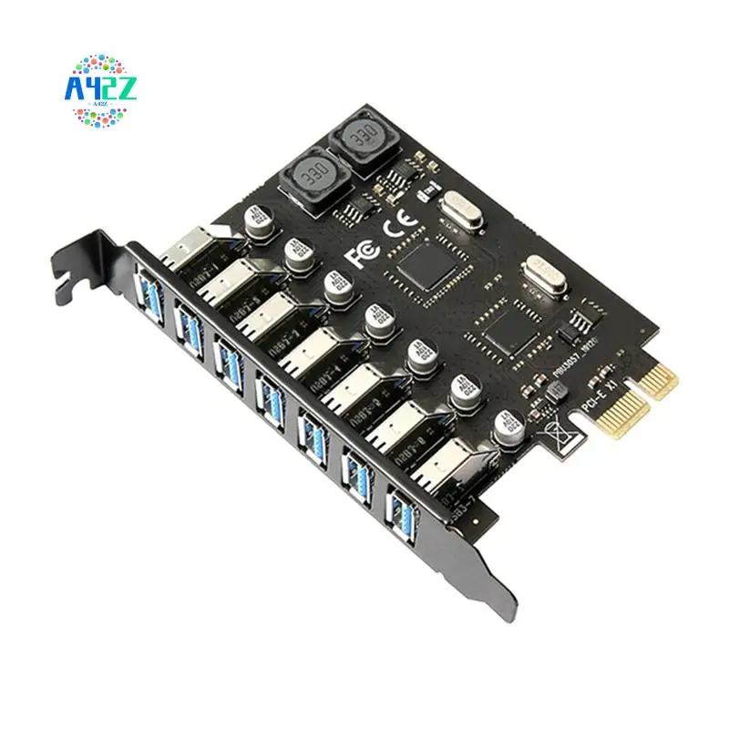 

A42Z-Expansion Card Pcie Expansion Card 7 Port USB 3.0 PCI-E Desktop Computer Expansion Card Free External Power Supply Power Su