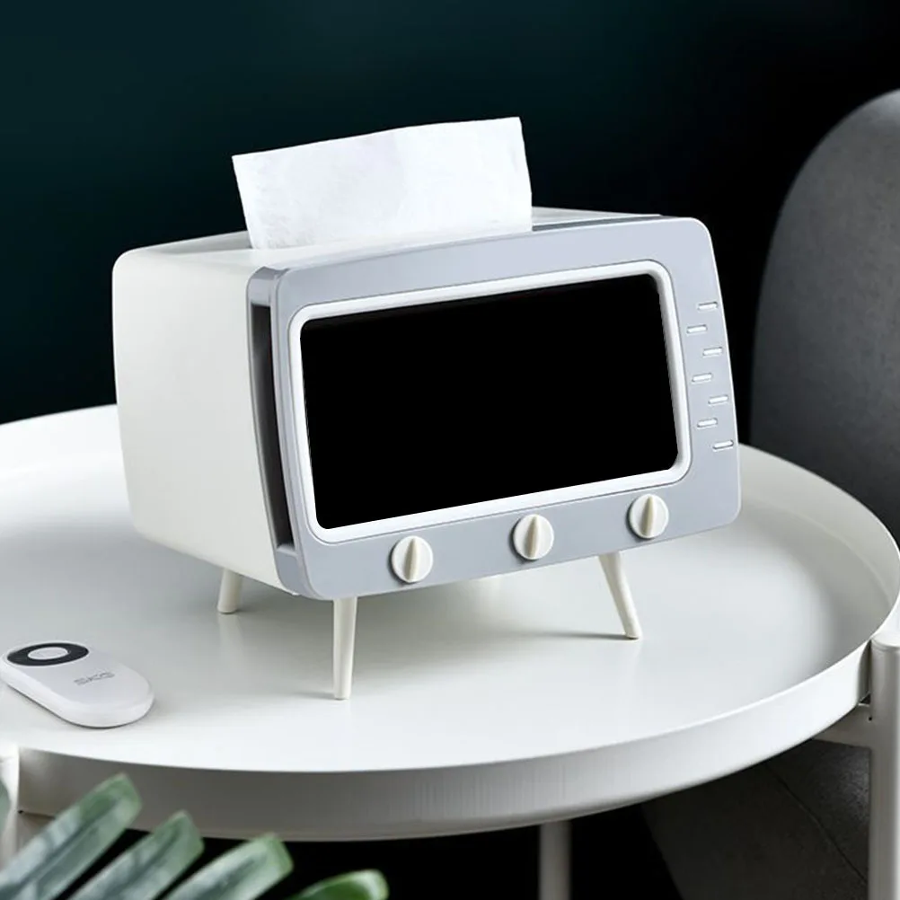 

Mobile Phone Rack Holder Tissue Box Dispenser Container Television Multifunctional Case Pp Decorative Extraction