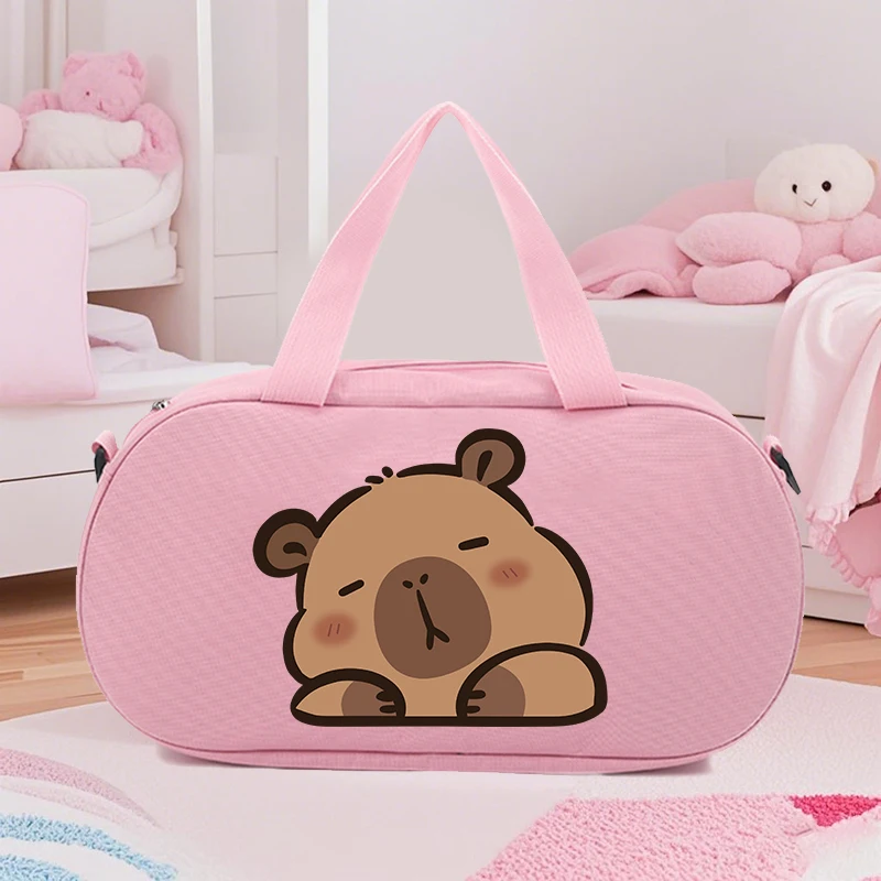 

Capybara Anime Printed Gym Bag Kids Cartoon Cute Handbags Casual Accessories Children Traveling Bags Boy Girl Birthday Gift 2025