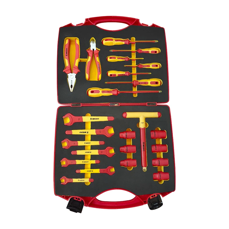 WEDO VDE AC 1000V Insulated power Hand Tools Set Hardware for electricians - 24pcs