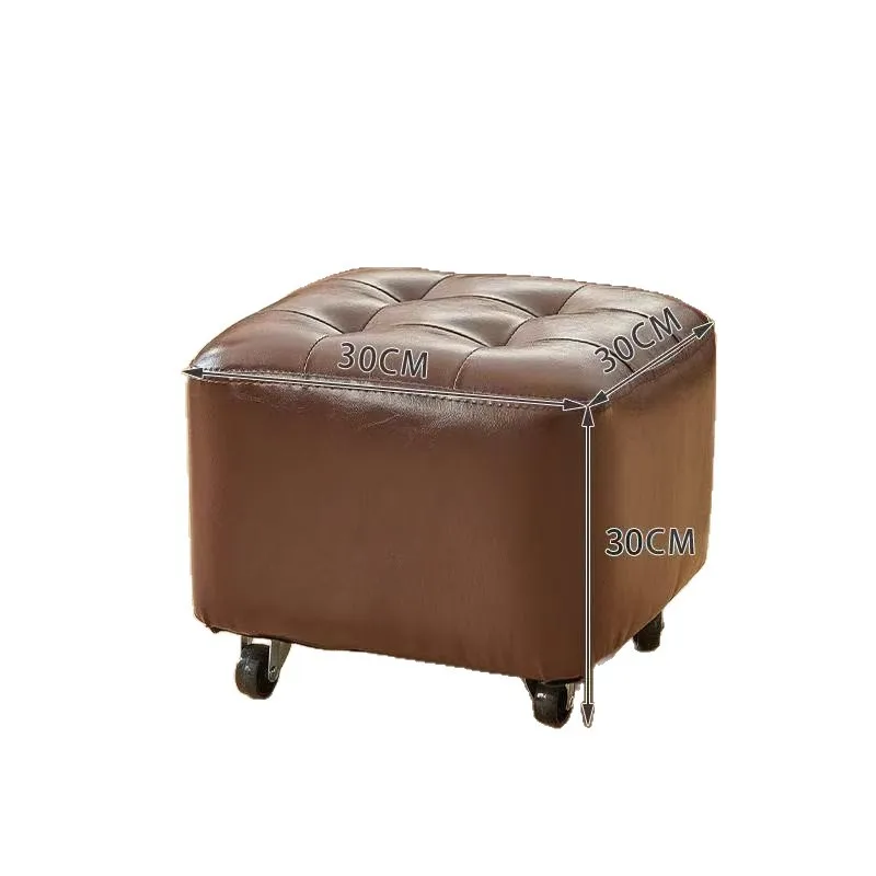 Stool household, living room creative coffee table simple sofa pedal door shoe change soft bag solid wood board short stool