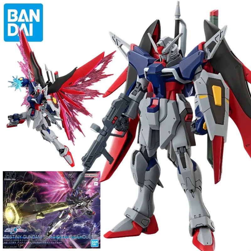 Bandai HG 1/144 ZGMF/A-42S2 Destiny Gundam Spec II Zeus Silhouette Figurines d'action SEED FREEDOM Modèle Anime de collection