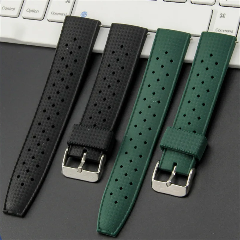 22mm Watch Replacement Watrproof Sports Rubber Watch Strap For Seiko No.5 Rolex Water Ghost Oris Abalone Silicone Watchband