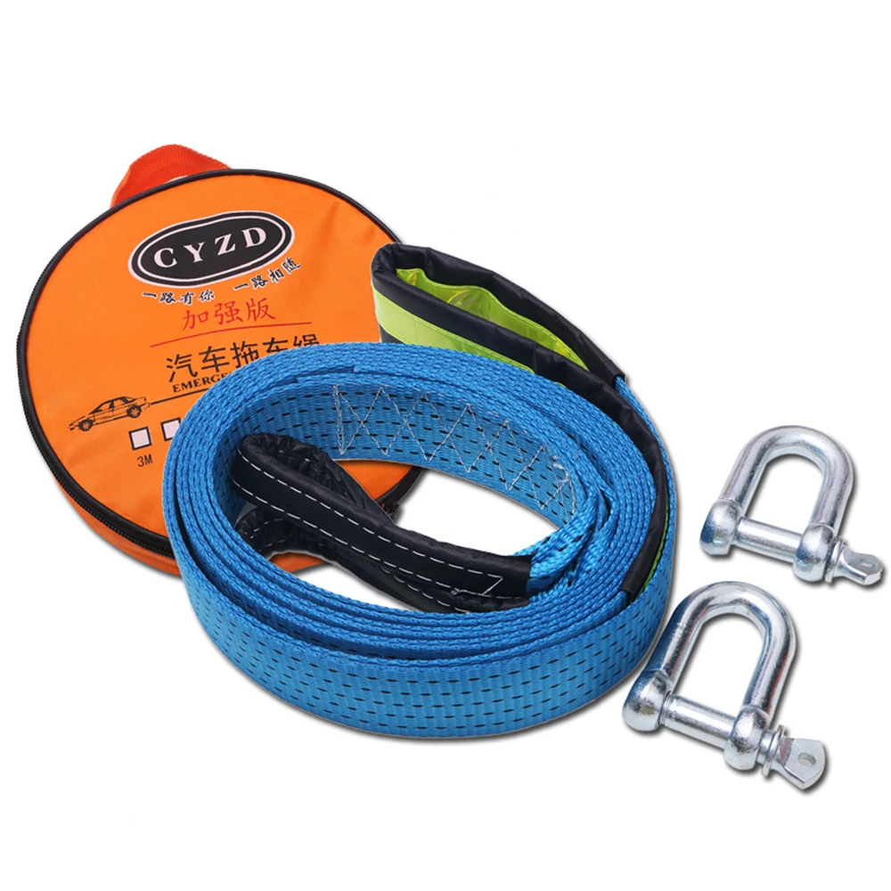 

3/4/5M 8 Tons Tow Cable Tow Strap Car Towing Rope With Hooks High Strength Nylon For Heavy Duty Car Emergency