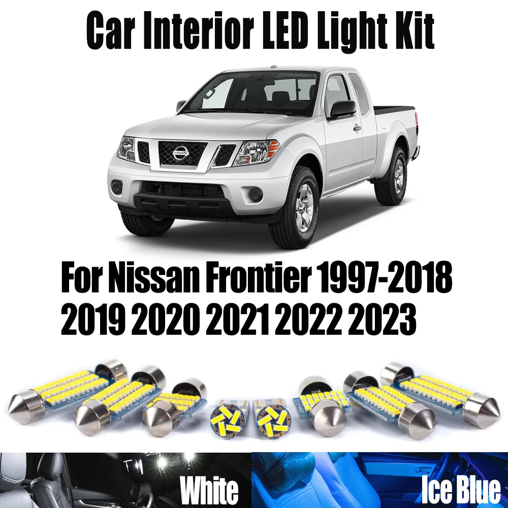 

For Nissan Frontier 1997- 2019 2020 2021 2022 2023 Car Accessories Canbus LED Interior Number Plate Reading Dome Bulb Light Kit