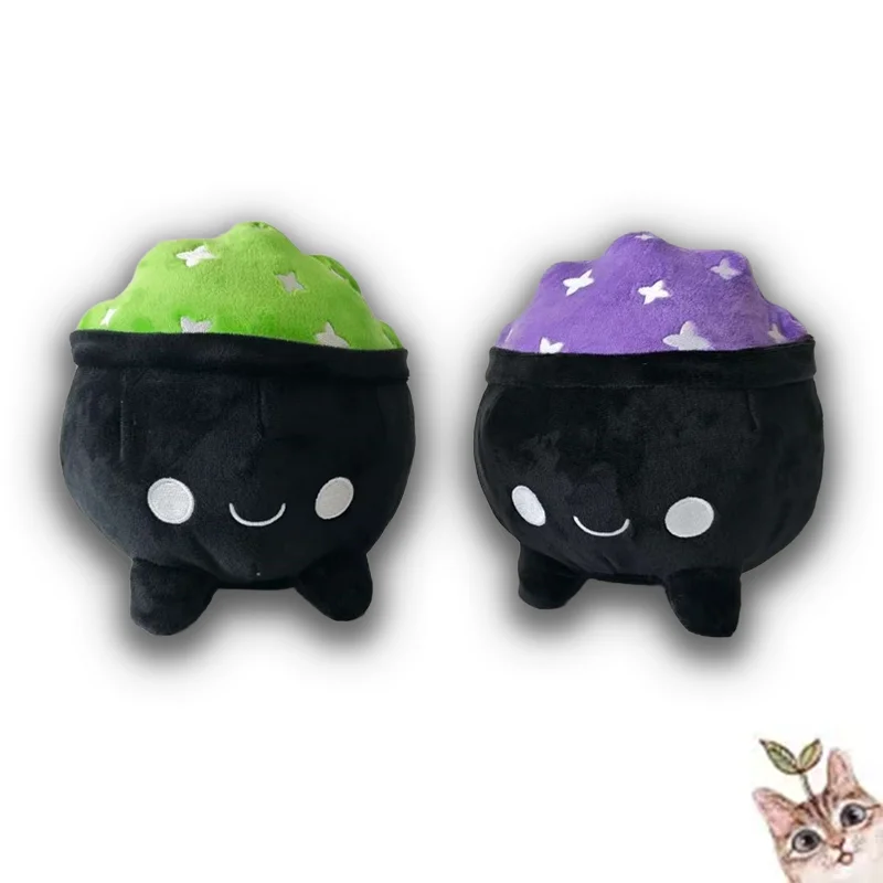 

New Mini Cauldron Cat Plush Toys Cartoon Animals Stuffed Dolls Black Cat Plushie Soft Toy Pillow Birthday Gifts Christmas Gifts