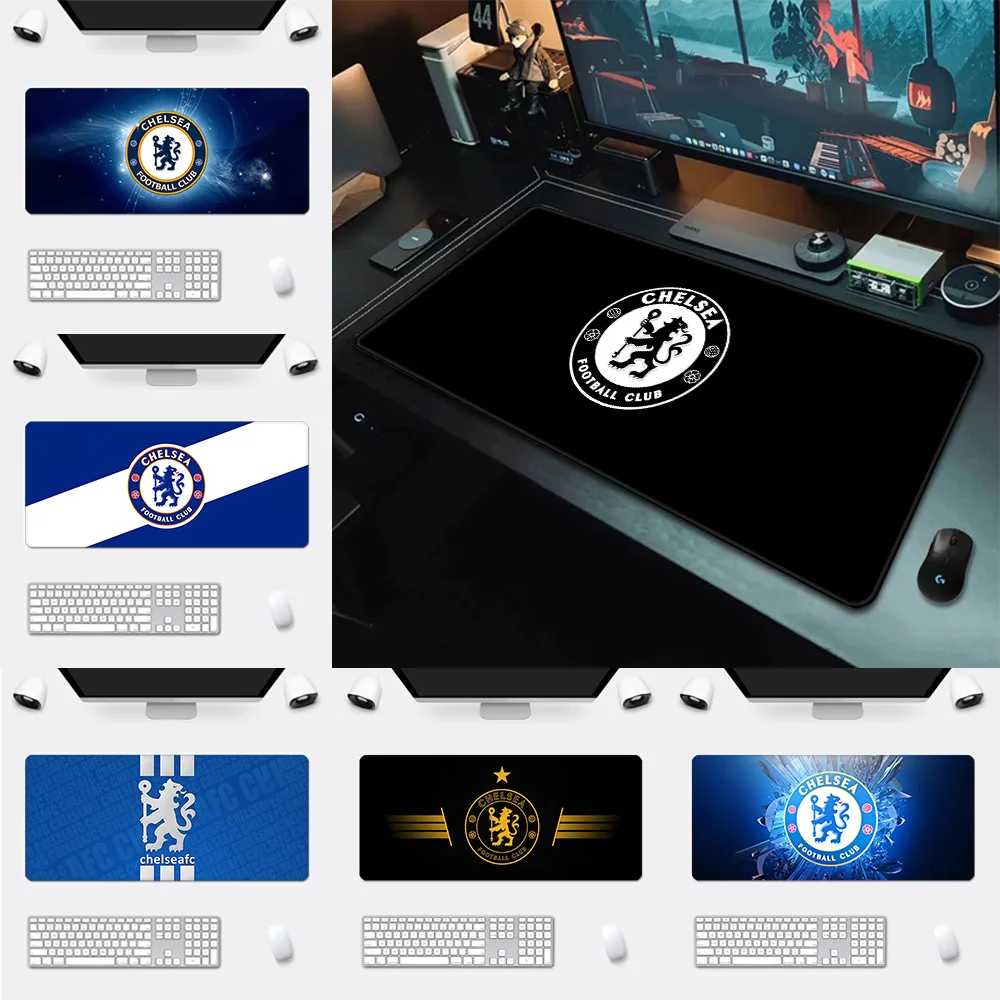 Mousepad HD Football Club Printing Computer Gamers Locking Edge Non-slip Mouse Pad-C-C-Chelsea F.CKeyboard PC Desk Pad-HOT Games