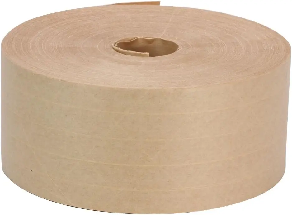 

2 Pack Hardware 2-7/8" x 450' Heavy Duty Fiber Reinforced Gummed Paper Water Activated Sealing Carton Box Brown Kraft
