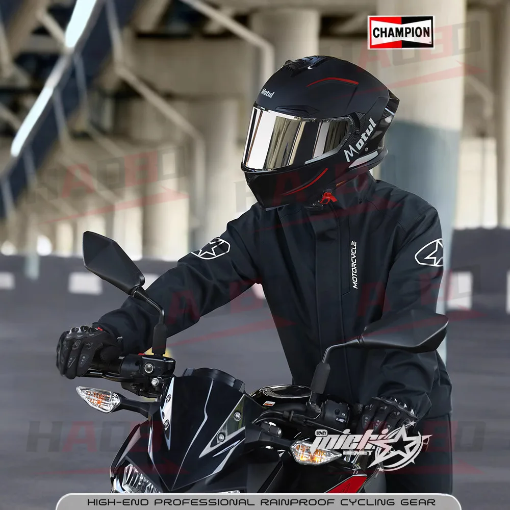 Easy To Install Motorcycle Raincoat Rain Pants Set Split Rainstorm Protection Rainproof Clothing Reflective Motorcycle Riding