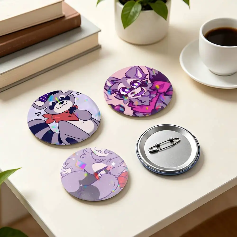 I-Indigo Park game R-Rambley  25 32 44 58 75mm Badges Personalized Round Brooches Pins Accessory Gift