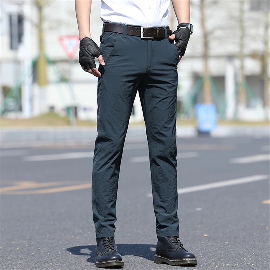 Tactical Pants Men Plus Size Straight Pants Fashion Casual Solid Color Pants Outdoor Trousers