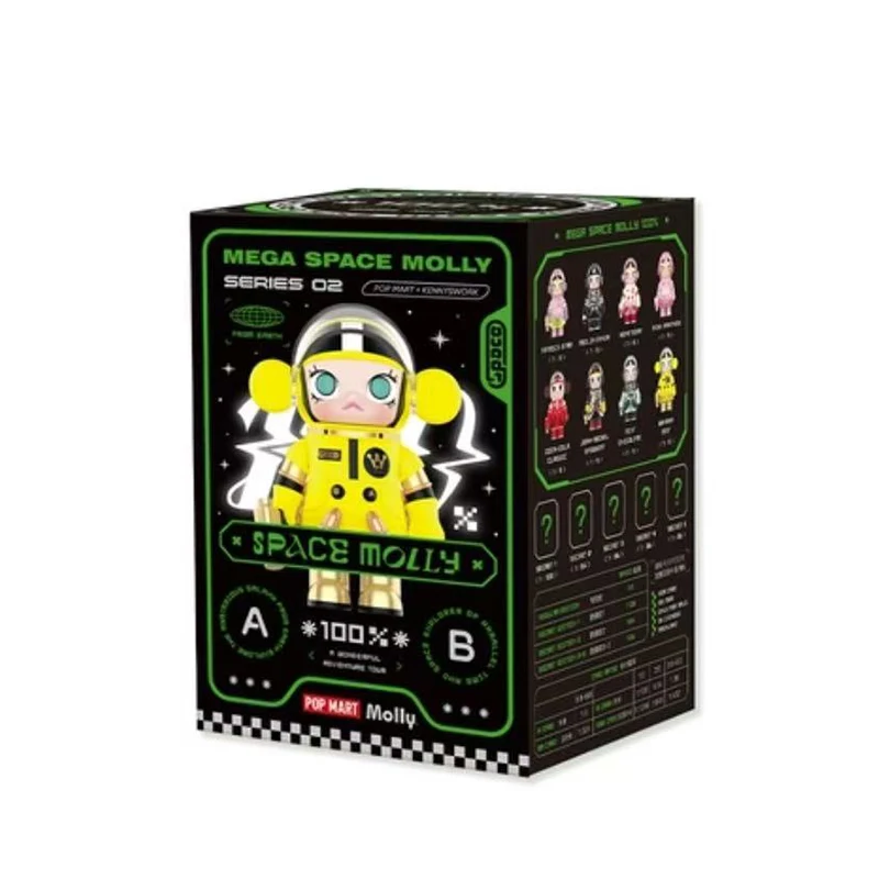 POP MART MEGA Space Molly 100% Jubiläums-Serie 2. Generation Blind Box |   Echte Anime-Actionfigur Sammlerstück Modell Desktop-Dekoration